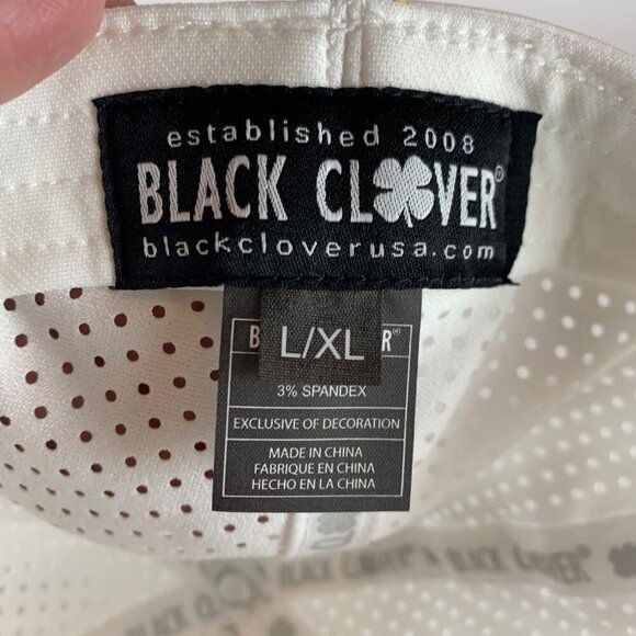 Arizona State Sun Devils NCAA White Black Clover Stretch Fitted Hat L/XL New - Picture 6 of 6